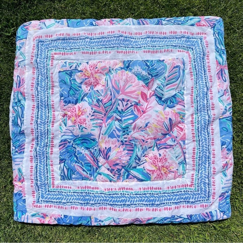 Lilly Pulitzer x Pottery Barn Teen Slathouse Soirée Euro Sham Set Tropical Flora